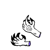 artyojimbe loop magic dark skull Sticker