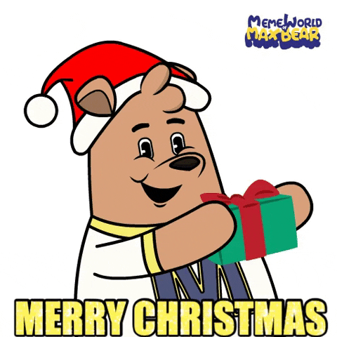 Merry Christmas Love GIF by Meme World of Max Bear