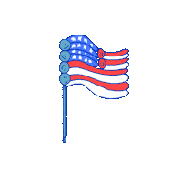 Voting American Flag Sticker by BuzzFeed Animation