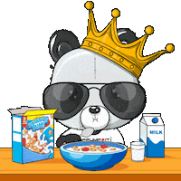 Breakfast Milk Sticker by PandaPals