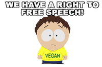 Free Speech Vegan Sticker by South Park
