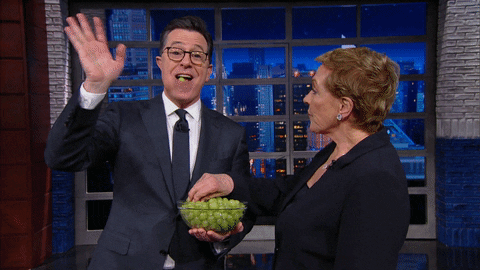 stephen colbert grapes GIF by The Late Show With Stephen Colbert