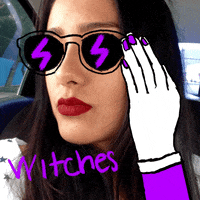alancaravantes woman sunglasses hand witches GIF