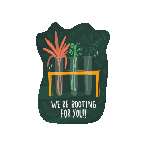 tsathescienceacademy green positive support plants Sticker