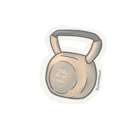 boamakesart fitness workout gym kettlebell Sticker