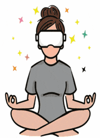 Vr Headset Meditating GIF by Preneura