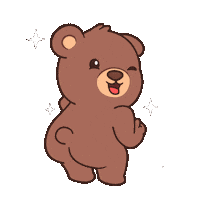 Happy Teddy Bear Sticker by BEARISH