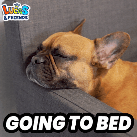Tired Good Night GIF by Lucas and Friends by RV AppStudios