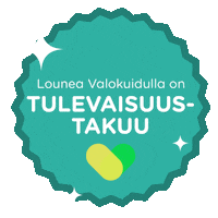 Badge Tulevaisuus Sticker by Lounea Valokuitu