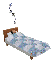 Tired Bed Sticker