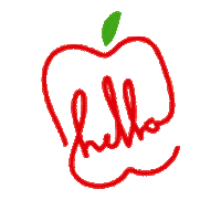 helloredapple hello apple redapple helloredapple Sticker