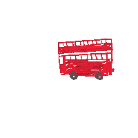 chewingumlondon london bus vehicle london bus Sticker