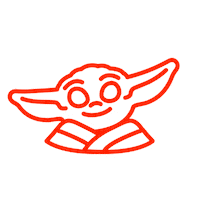 Star Wars Baby Yoda Sticker by Dean Porter