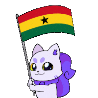 Flag Cocoa Sticker by Lucky Kat Studios