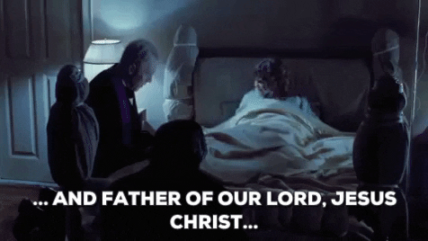 the exorcist bed GIF