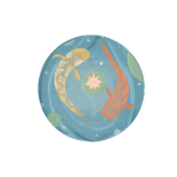 graceeaton fish swim lake lotus Sticker