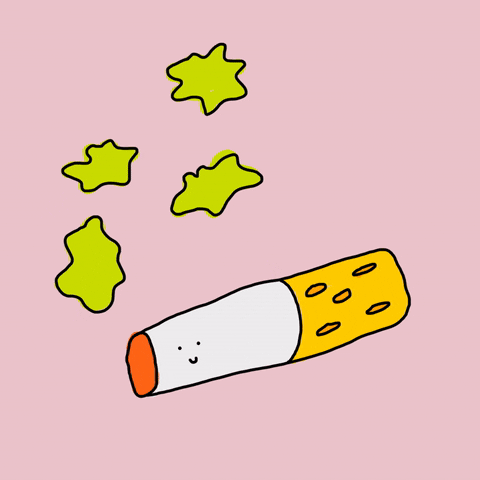 stickfiguregirl giphygifmaker cute doodle cigarette GIF