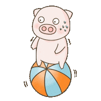 fatpig_daily ball pig fat circus Sticker