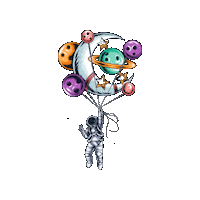 Space Moon Sticker by pciprotolab