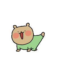 wadadabear 행복 운동 신남 해피 Sticker