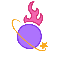 Fire Space Sticker by Lya Mgtt
