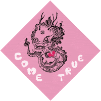 Pink Dragon Sticker