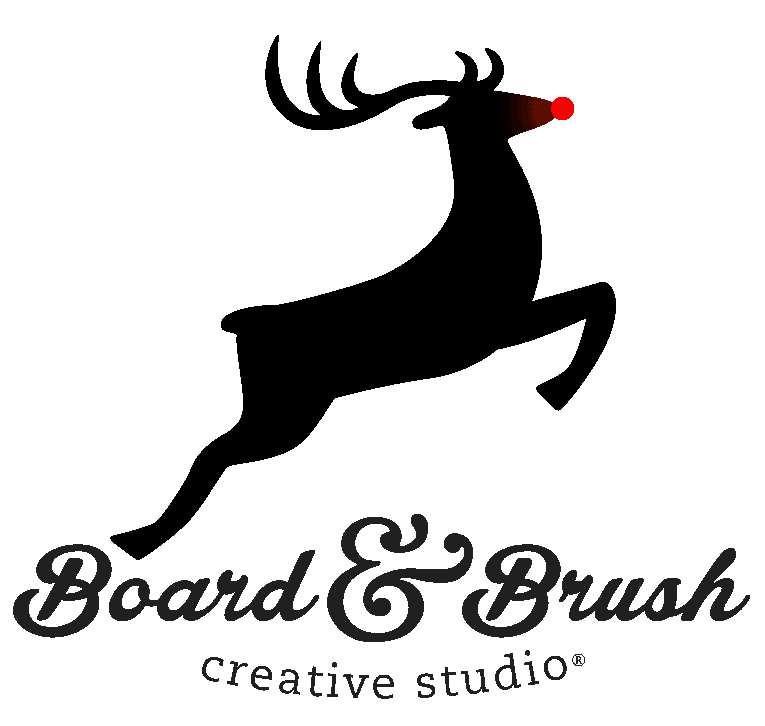 Rudolph The Red-Nosed Reindeer Diy Sticker by Board & Brush Creative Studio