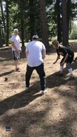 'Nothin' Easy on Mother's Day!' Mom Expertly Evades Son While Playing Football in Lake Tahoe