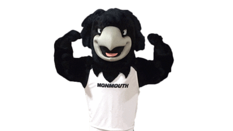 Flex Muscles Sticker by Monmouth Hawks
