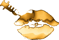 studiourodyap logo gold studio lips Sticker