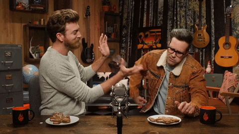 Gingerbread Man Eating GIF by Rhett and Link
