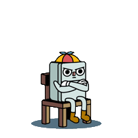 Disappointed Robot Sticker by Nexio