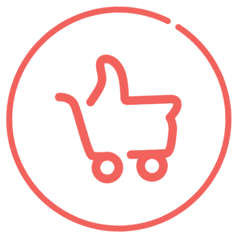 shop shopping cart Sticker by ShopYourLikes