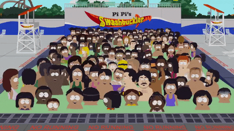 water park swimming GIF by South Park 