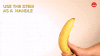 Banana stem as handle