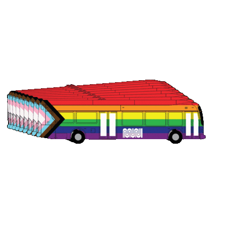 Public Transit Pride Sticker by SFMTA-Muni