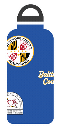 Water Bottle Beat The Heat Sticker by Baltimore County