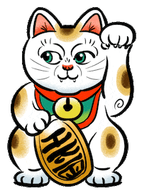 Cat Good Luck Sticker