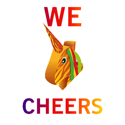 unicorn cheer Sticker by WallDecaux