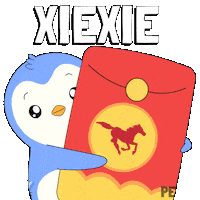 Chinese New Year Thank You Sticker by Pudgy Penguins
