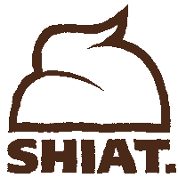 SHIAT logo shit wobble shiat Sticker