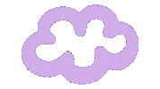Cloud Wolk Sticker by Okido Creations