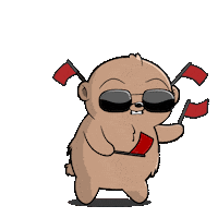 Warning Red Flag Sticker by Fugz Official