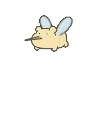 nagu_nanggu 귀여운 mosquito 여름 햄스터 Sticker