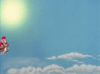 flying santa claus GIF