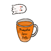 imagineallison halloween fall ghost pumpkin Sticker