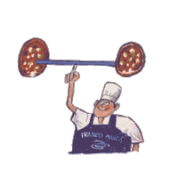 FrancoManca pizza greece francomanca francogr Sticker