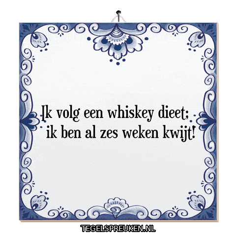 Whiskey Nl Sticker by Tegelspreuken.nl