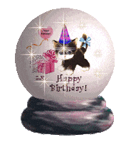 Happy Birthday Cat Sticker by feeble little horse