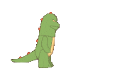 gahtsnolang fight animation superhero dinosaur Sticker